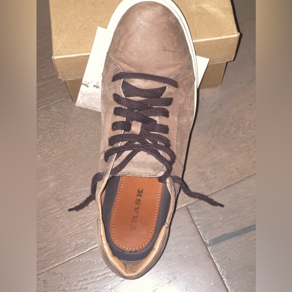 H.S. Trask Aaron Gray Italian Suede Causal Sneakers - Picture 14 of 16